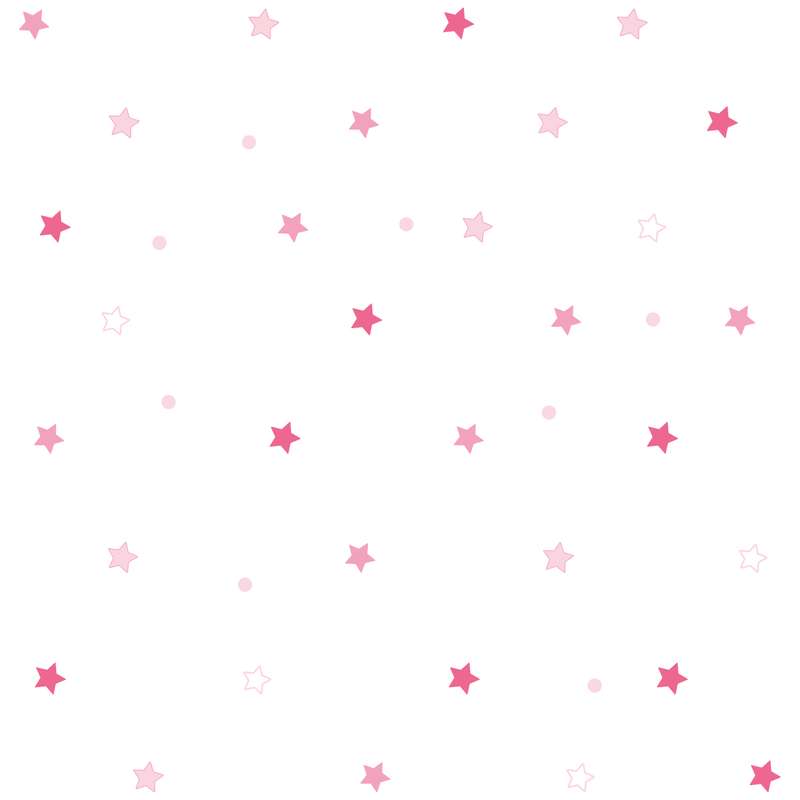 استیکر دیواری کودک باروچین مدل ستاره های صورتی مجموعه 45 عددی