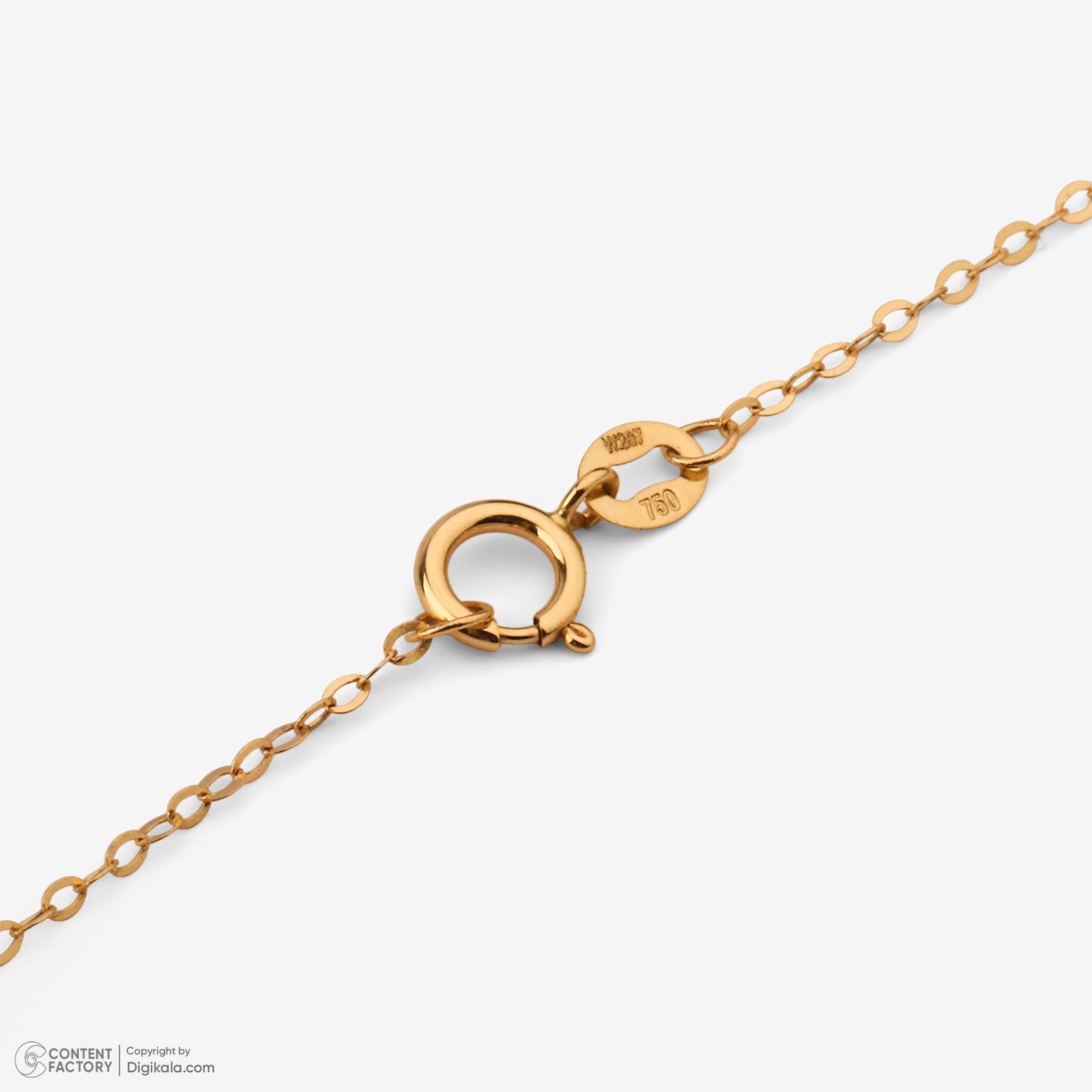 گردنبند طلا 18 عیار زنانه با زنجیر حلقه‌ای (فلامینگو) روبی آرت گالری مدل 312382 -  - 3