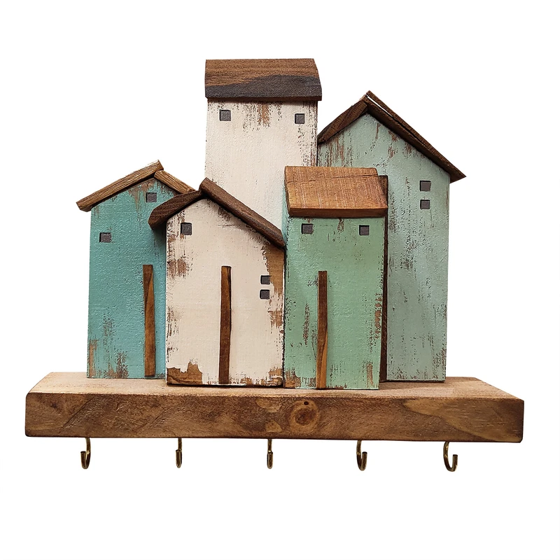 جاکلیدی چوبی مدل دهکده فانتزی کد 5279