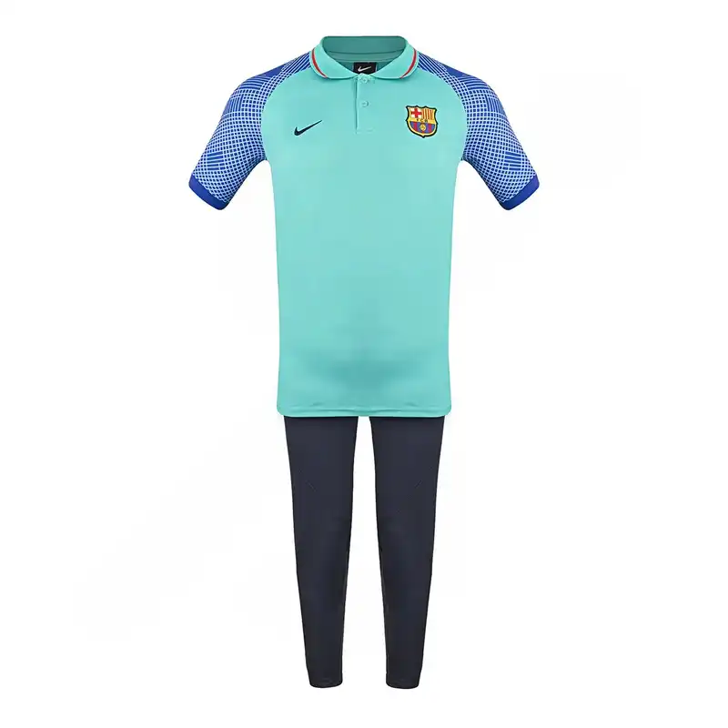 ست پولوشرت و شلوارک ورزشی مردانه مدل فوتبال هتلی بارسلونا NK-8102