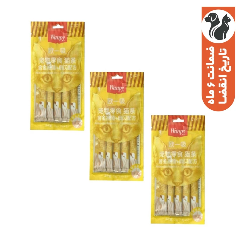 بستنی گربه ونپی مدل مرغ وزن 70 گرم بسته 3 عددی