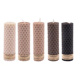 شمع بیزوکس هونیا مدل موم عسلی کد 6 بسته 5 عددی