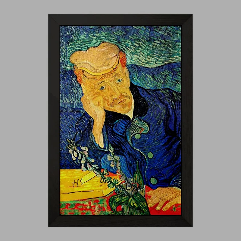 تابلو خندالو مدل نقاشی پرتره دکتر گاشه اثر ونسان ونگوگ کد 25447