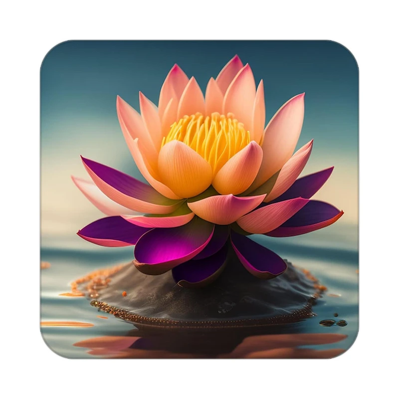 زیر لیوانی کاکتی طرح گل مدل mp19507