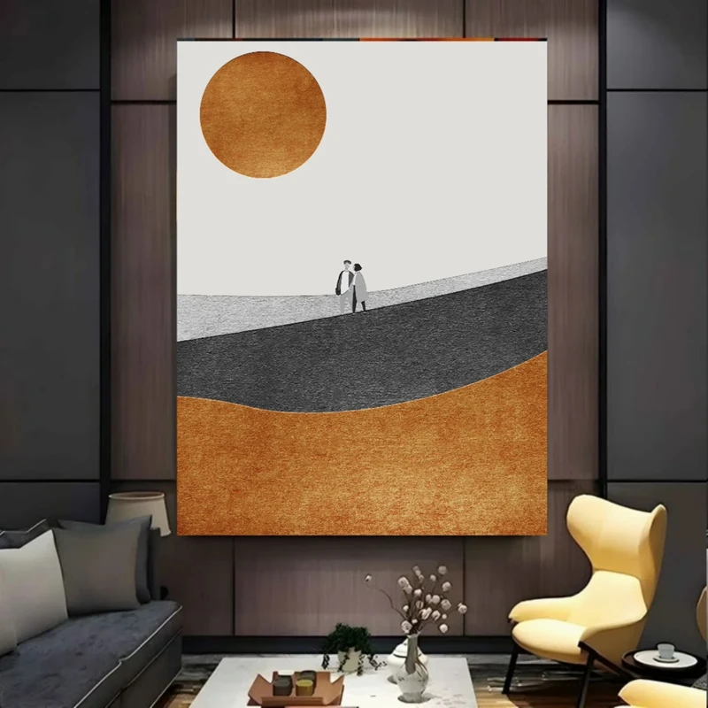 پوستر پارچه ای طرح مخمل  نقاشی مدل مینیمال کد BK58115