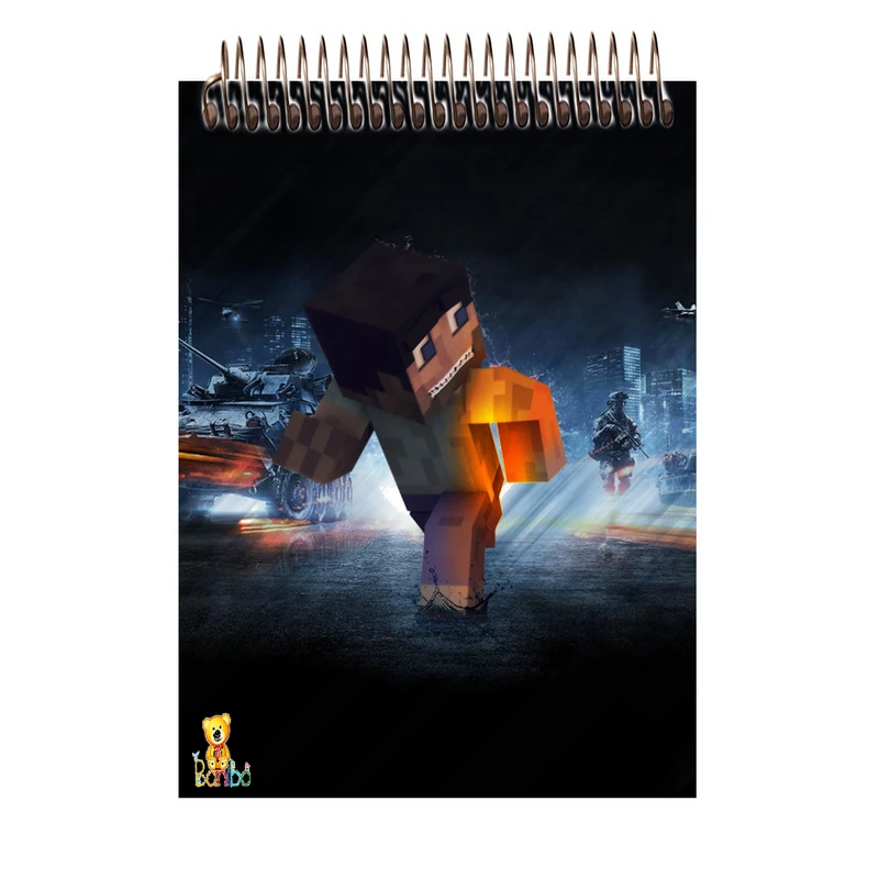 دفتر شطرنجی 100 برگ بانیبو مدل ماینکرفت کد 1229