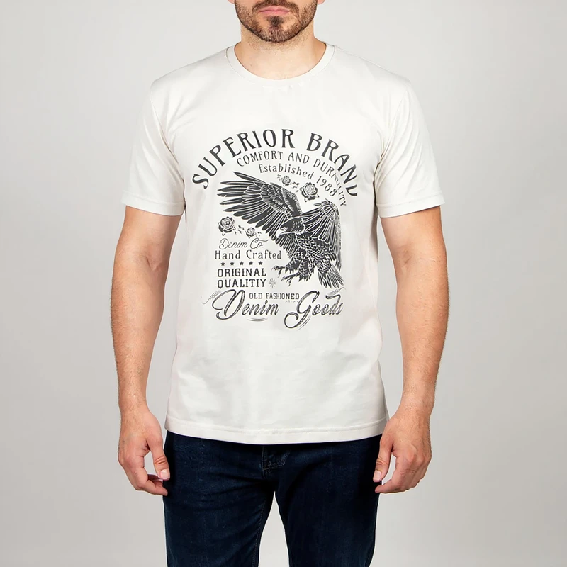 تی شرت آستین کوتاه مردانه آریان نخ باف مدل 1861