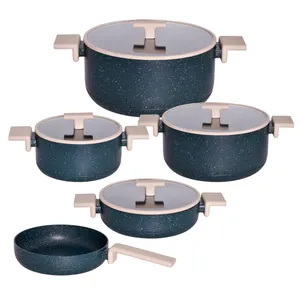 سرویس قابلمه و تابه گرانیتی 9 پارچه پرارین مدل ESTIMA کد 4322