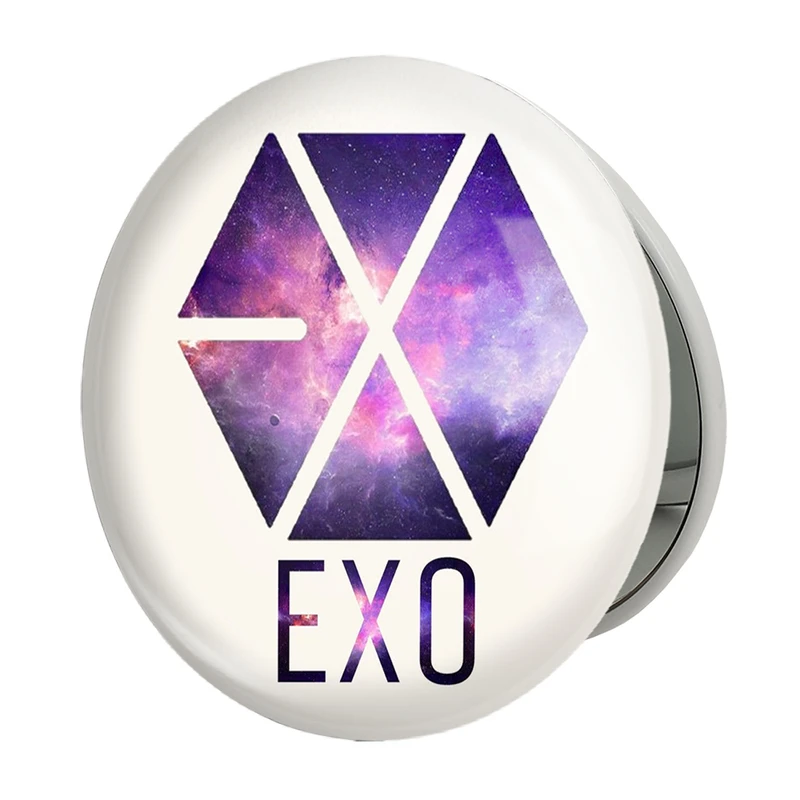 آینه جیبی خندالو طرح گروه موسیقی اکسو EXO مدل تاشو کد 2829 