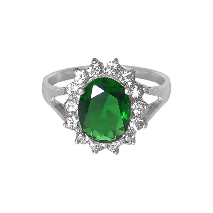 انگشتر نقره زنانه مدل سنگ زمرد کد 033 انگشتر نقره زنانه مدل سنگ زمرد کد 033