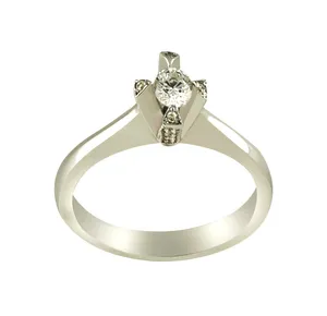 انگشتر طلا 18 عیار زنانه جواهری سروری مدل 9612