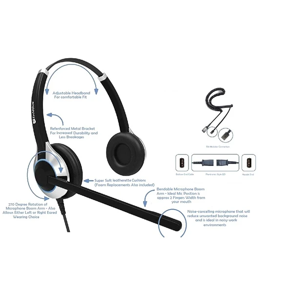 عکس شماره 3 : هدست تلفن تریو ویس مدل hd550