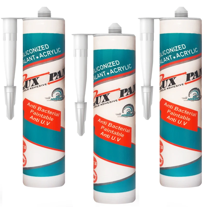 چسب ماستیک لوکس پن مدل silicone-mastic حجم 480 میلی لیتر مجموعه 3 عددی