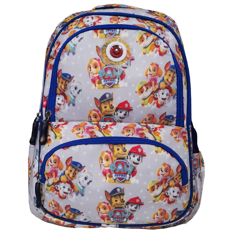 کوله پشتی مدل چهار زیپ طرح سگهای نگهبان کد 110