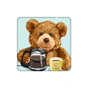 زیرلیوانی طرح خرس قهوه خور کد 6261397