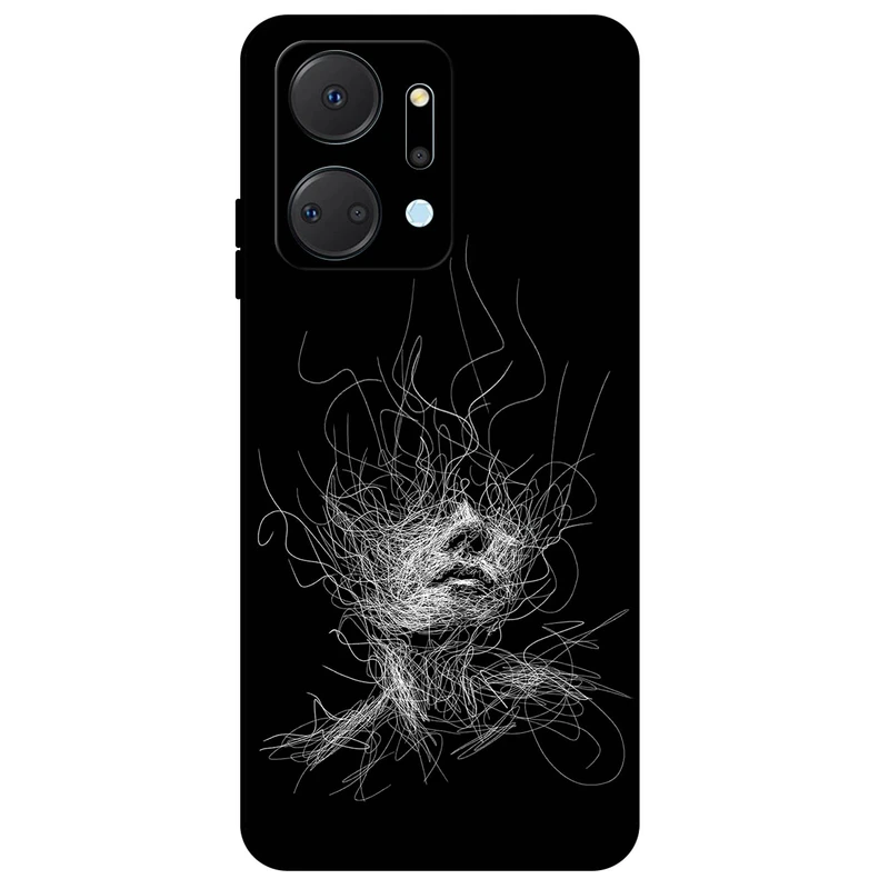  کاور مگافون طرح اسکچ صورت مدل 7423 مناسب برای گوشی موبایل آنر X7A