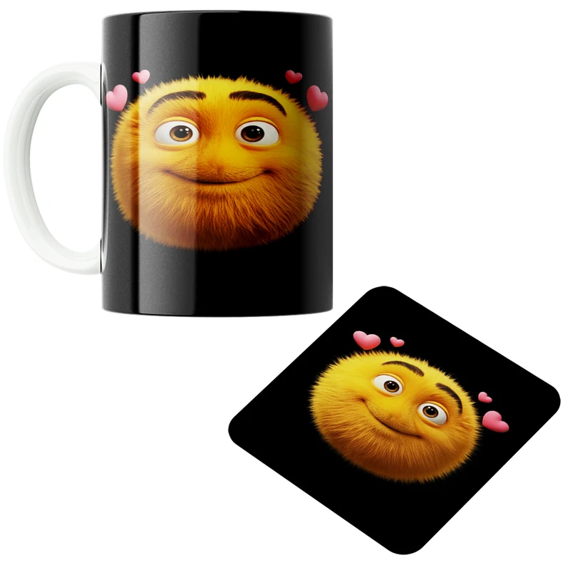 ماگ پاد آفرین مدل ایموجی کد 71 به همراه زیر لیوانی