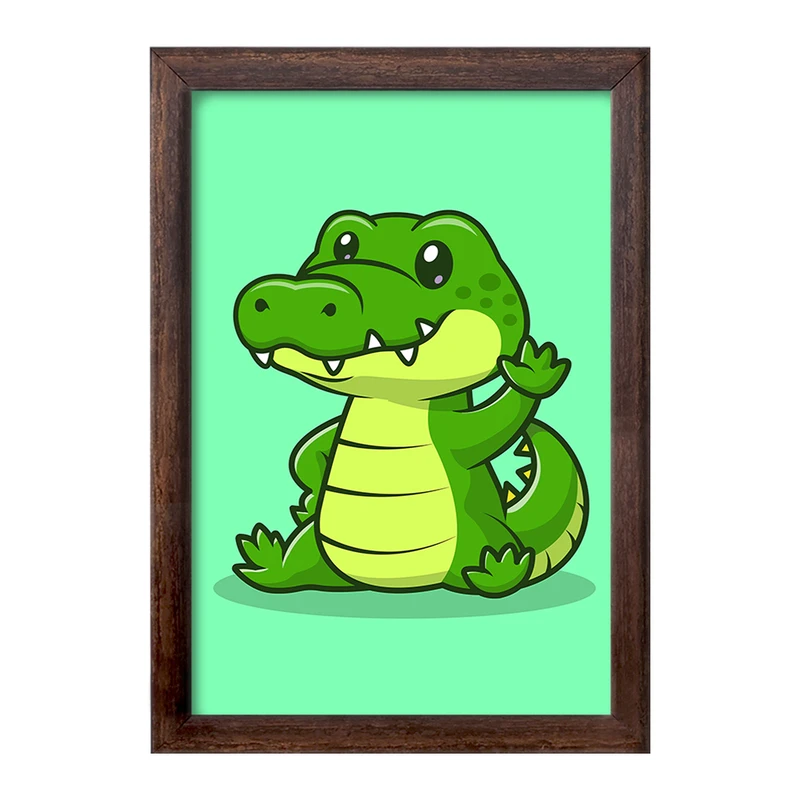 تابلو خندالو طرح حیوانات بامزه تمساح کد 25417