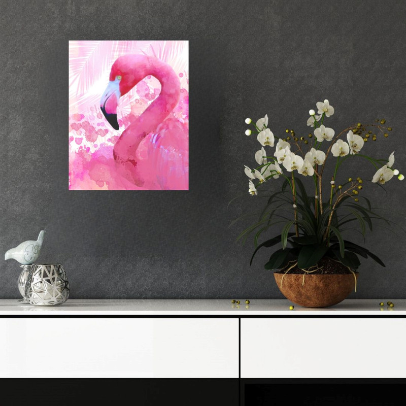 پوستر مدل   فلامینگو صورتی 