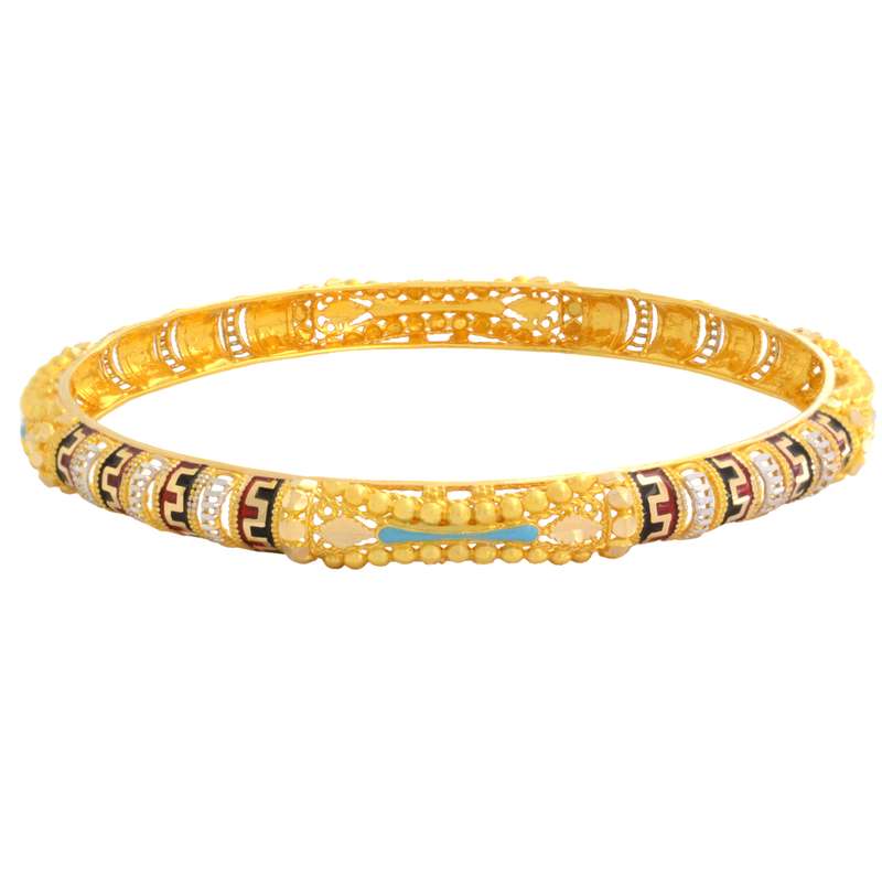 النگو طلا 18 عیار زنانه طلای مستجابی مدل بحرینی کد 02