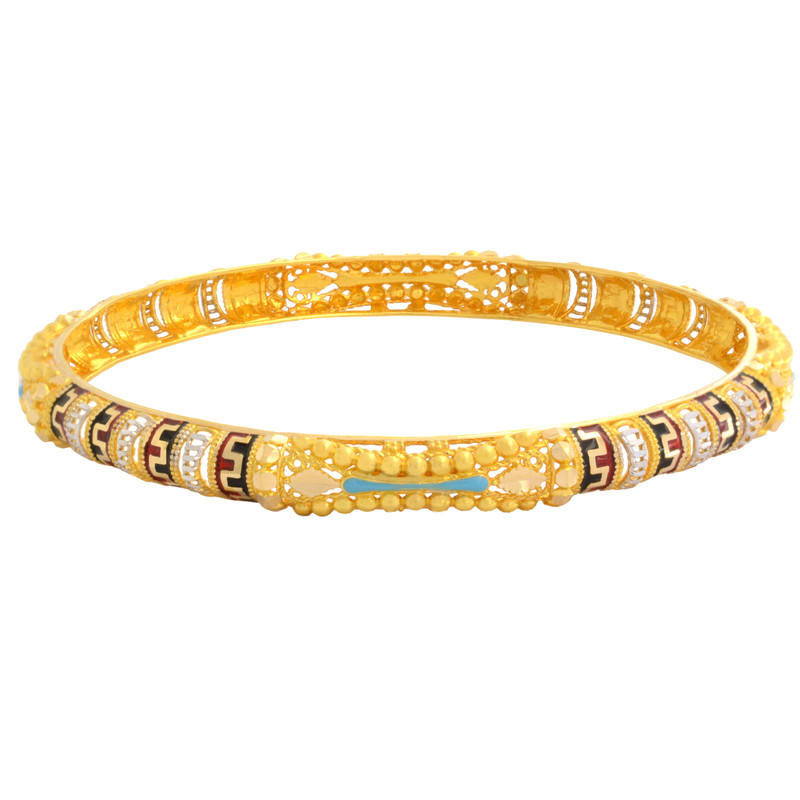 النگو طلا 18 عیار زنانه طلای مستجابی مدل بحرینی کد 02