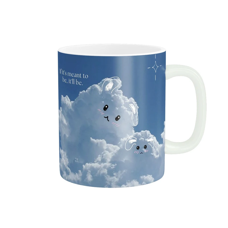 ماگ پادآفرین مدل  فانتزی ابر کیوت آسمون کد 416