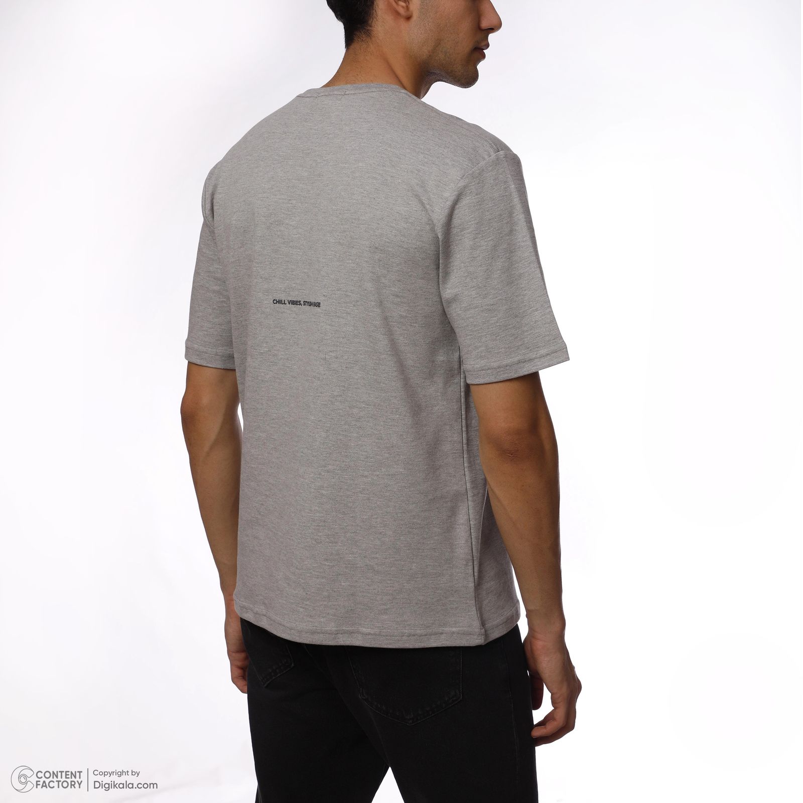 تی شرت آستین کوتاه مردانه ناربن مدل رادمهر رنگ طوسی - - 4