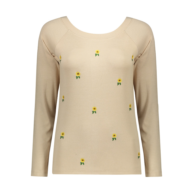 بلوز آستین بلند زنانه مدل گلدوزی گل کد 110302/1