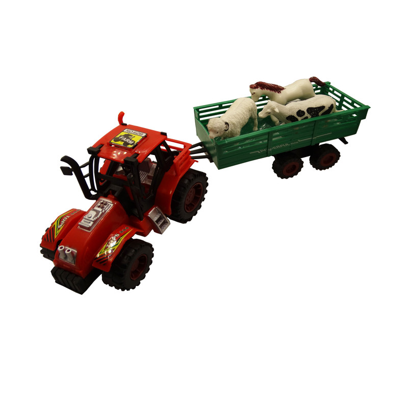 ماشین بازی طرح تراکتور مزرعه کد 021 مجموعه 5 عددی