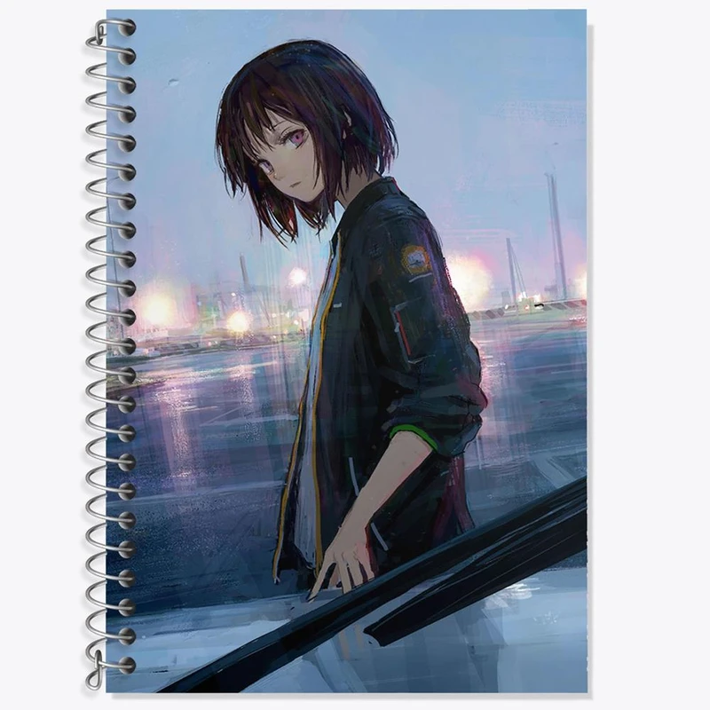 دفتر لغت 50 برگ خندالو مدل دختر انیمه ای کد 18093