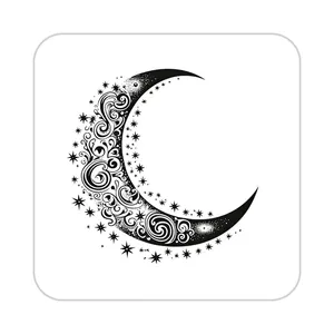 زیر لیوانی کاکتی طرح ماه و ستاره مدل mp52969