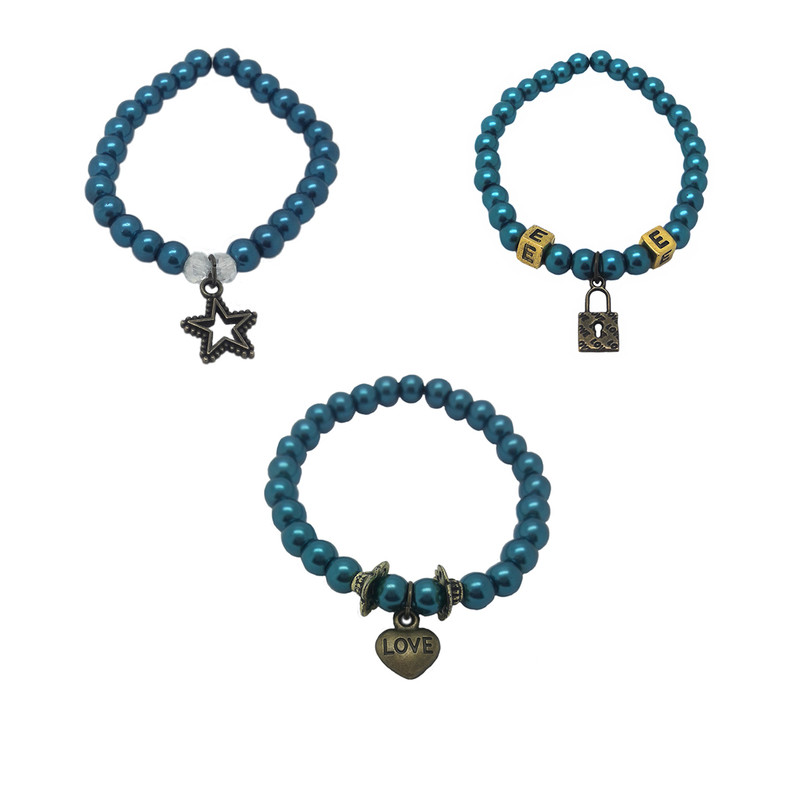 دستبند دخترانه کد DN21 مجموعه 3 عددی دستبند دخترانه کد DN21 مجموعه 3 عددی