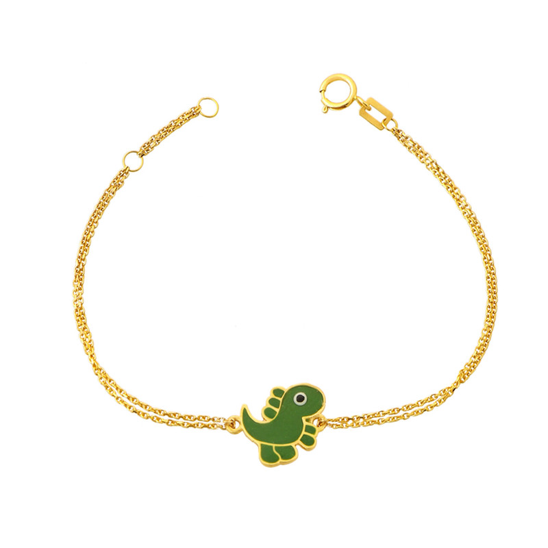 دستبند طلا 18 عیار بچگانه هور گالری مدل Akb314