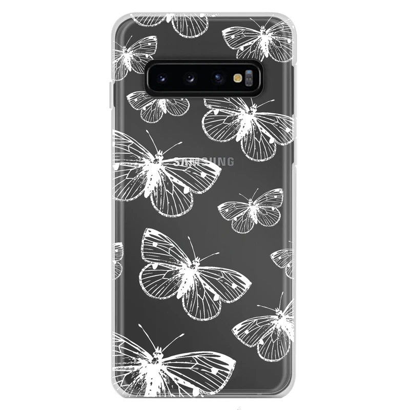کاور مگافون طرح پروانه مدل C54-W مناسب برای گوشی موبایل سامسونگ Galaxy S10