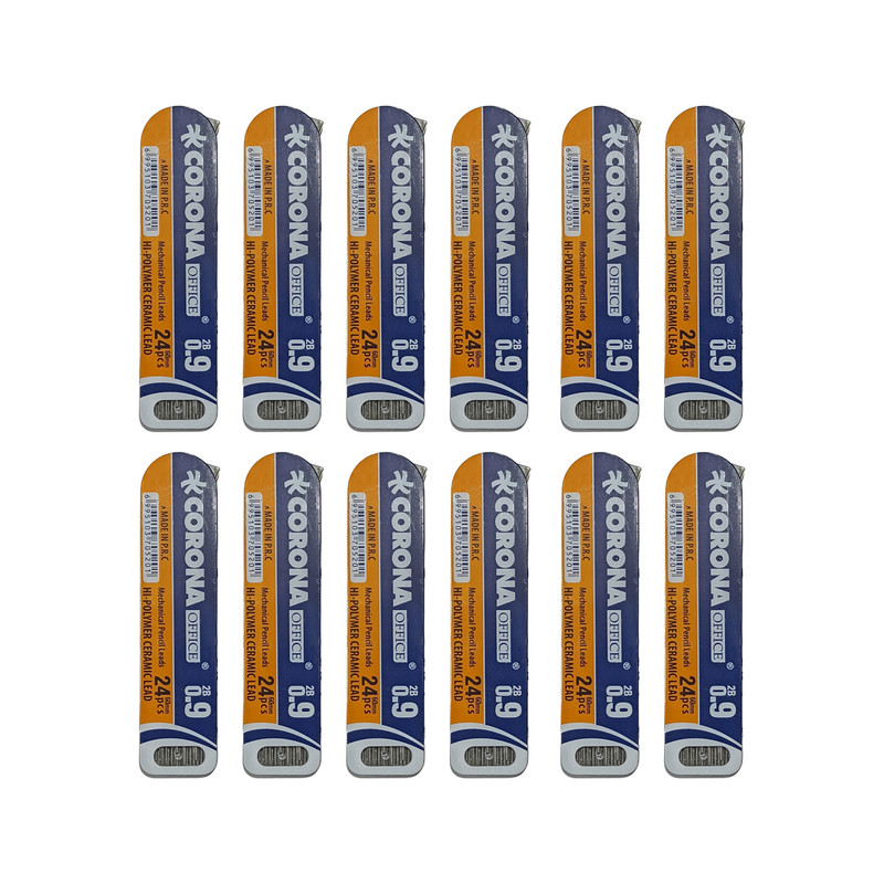 نوک مداد نوکی 0.9میلی متری کرونا مدل PL-09 بسته 12 عددی نوک مداد نوکی 0.9میلی متری کرونا مدل PL-09 بسته 12 عددی