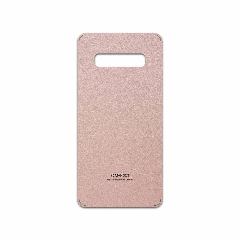 برچسب پوششی ماهوت مدل Rose Gold Leather مناسب برای گوشی موبایل سامسونگ Galaxy S10 Plus