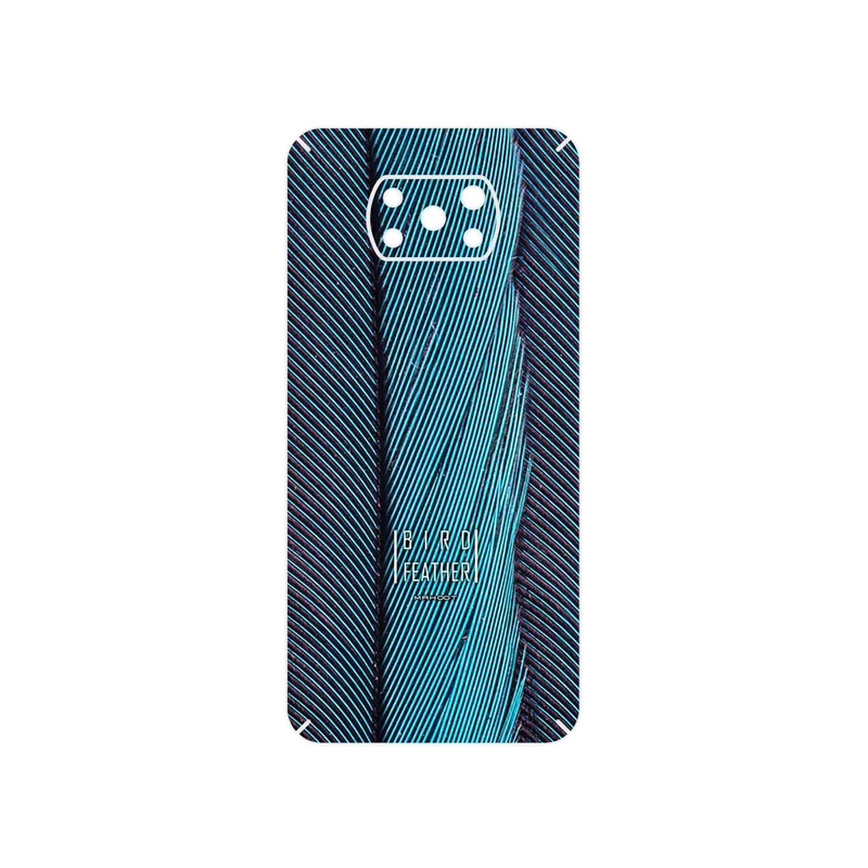 برچسب پوششی ماهوت مدل Turquoise feathers مناسب برای گوشی موبایل شیائومی Poco X3 Pro