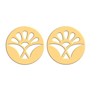 گوشواره طلا 18 عیار زنانه فرشته مدل اسلیمی WEL-000040