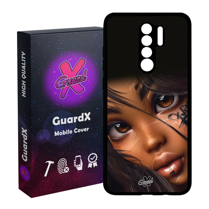 کاور گارد ایکس طرح دختر مدل Glass10365 مناسب برای گوشی موبایل شیائومی Redmi 9 / 9 Prime