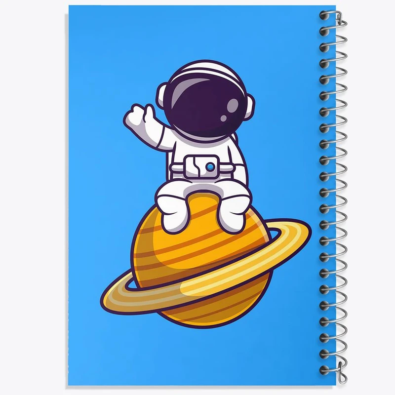 دفتر ژورنال نویسی 50 برگ خندالو مدل نقطه ای طرح فضانورد کد 25076