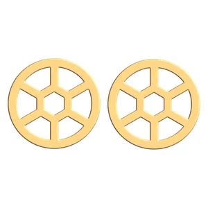 گوشواره طلا 18 عیار زنانه فرشته مدل اسلیمی WEL-000090