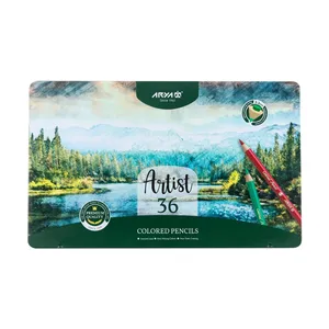 مداد رنگی 36 رنگ آرتیست مدل جعبه فلزی کد 036