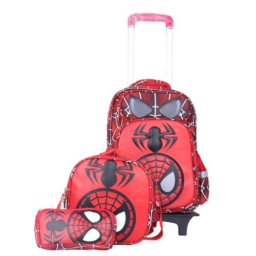 کوله پشتی چرخ دار مدل 1161به همراه جامدادی و کیف غذا