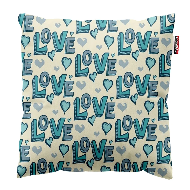 کوسن پاد آفرین طرح عشق و قلب کد 2365 سایز 30*30 سانتی متر