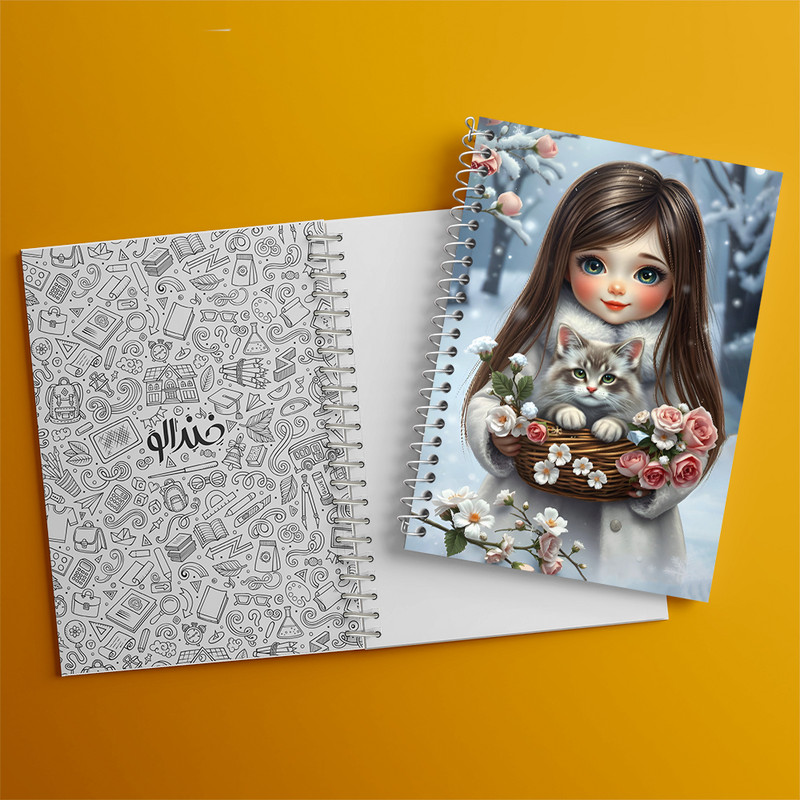 دفتر مشق 50 برگ خندالو طرح دخترانه کد F8435