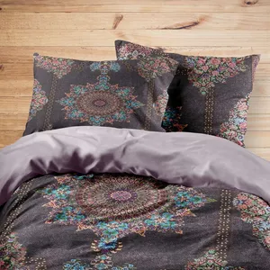 سرویس روتختی مدوپد طرح فرش قم دسته‌گل ترنجی مدل C-Ghom056 یک نفره 4 تکه