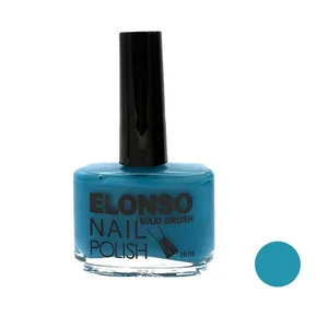 لاک براق ناخن الونسو مدل ساده شماره A28 رنگ آبی