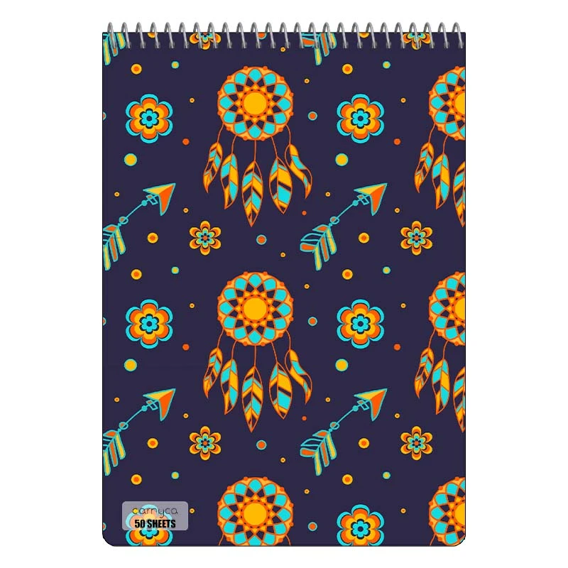دفتر نقاشی 50 برگ سیمی کارنیکا طرح پترن بوهو Boho Pattern کد 99839