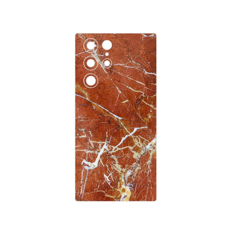 برچسب پوششی ماهوت مدل Red Marble مناسب برای گوشی موبایل سامسونگ Galaxy S22 Ultra 5G