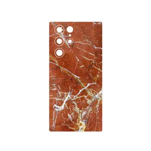 MAHOOT Red Marble Cover Sticker for Samsung Galaxy S22 Ultra 5G
